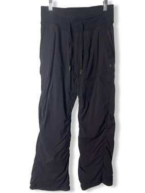 Lululemon Dance Studio Pants Black High Rise Drawstring Pockets Sz. 4